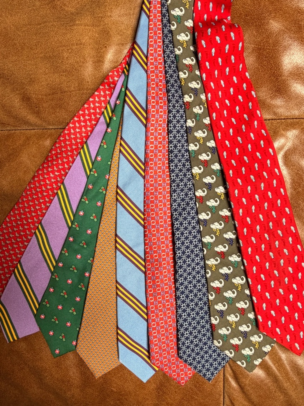 BROOKS BROTHERS Ties 100% Silk Made in USA Classic Lot Of 8
